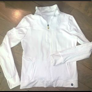 Trina Turk Recreation M medium white zip jacket